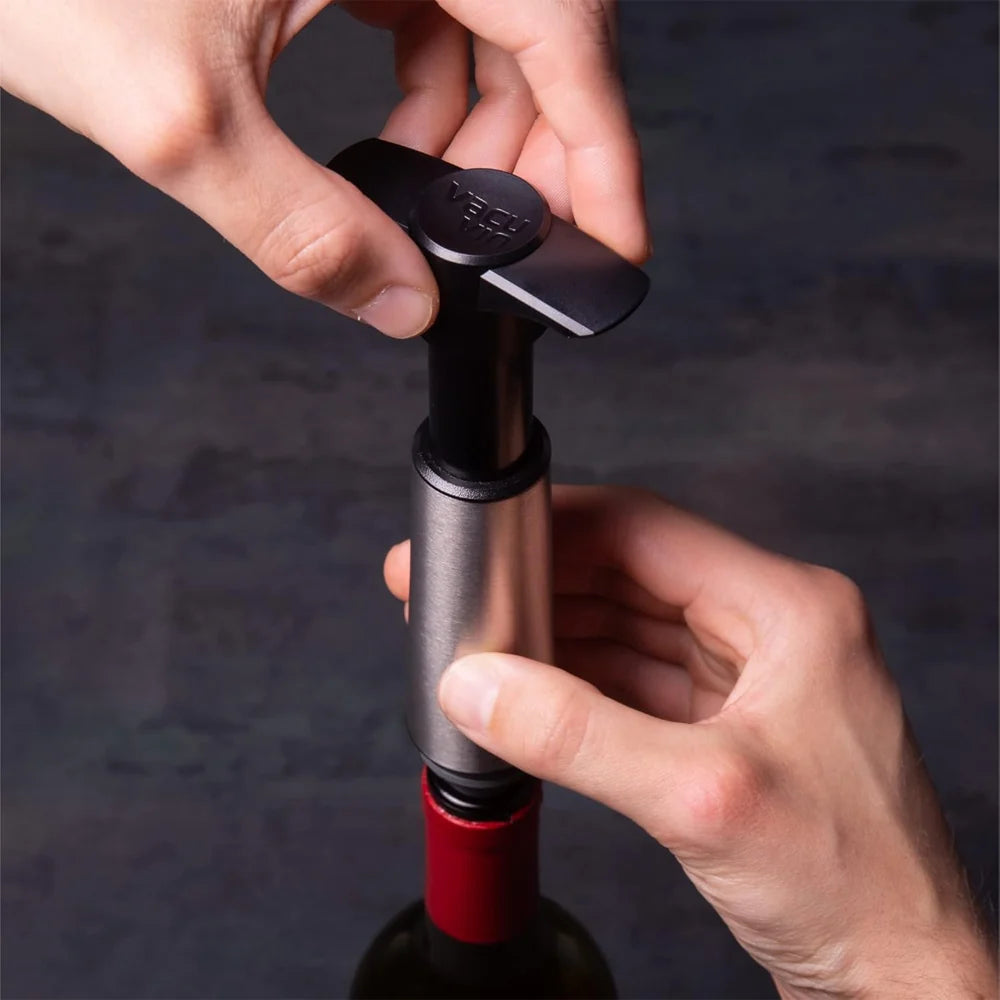 Accesorio Vacuvin Bomba de Vacío Acero Inoxidable con 2 Tapones