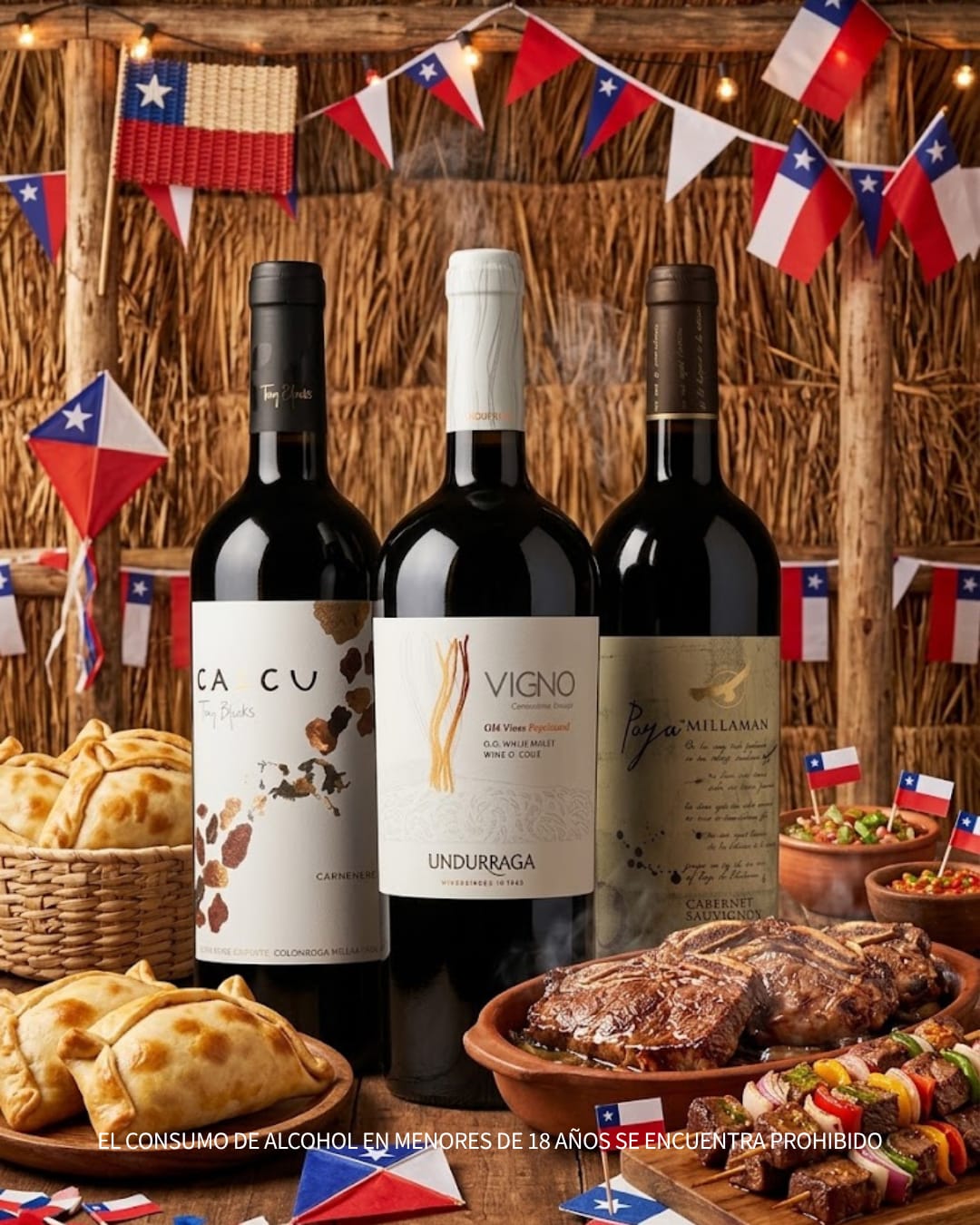 Vino SELECCION 18 DE SEPTIEMBRE IMPERDIBLES 3 BOTELLAS