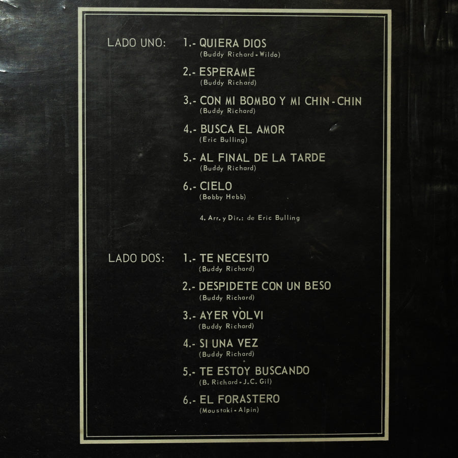 Long Play "Quiera Dios" de Buddy Richard