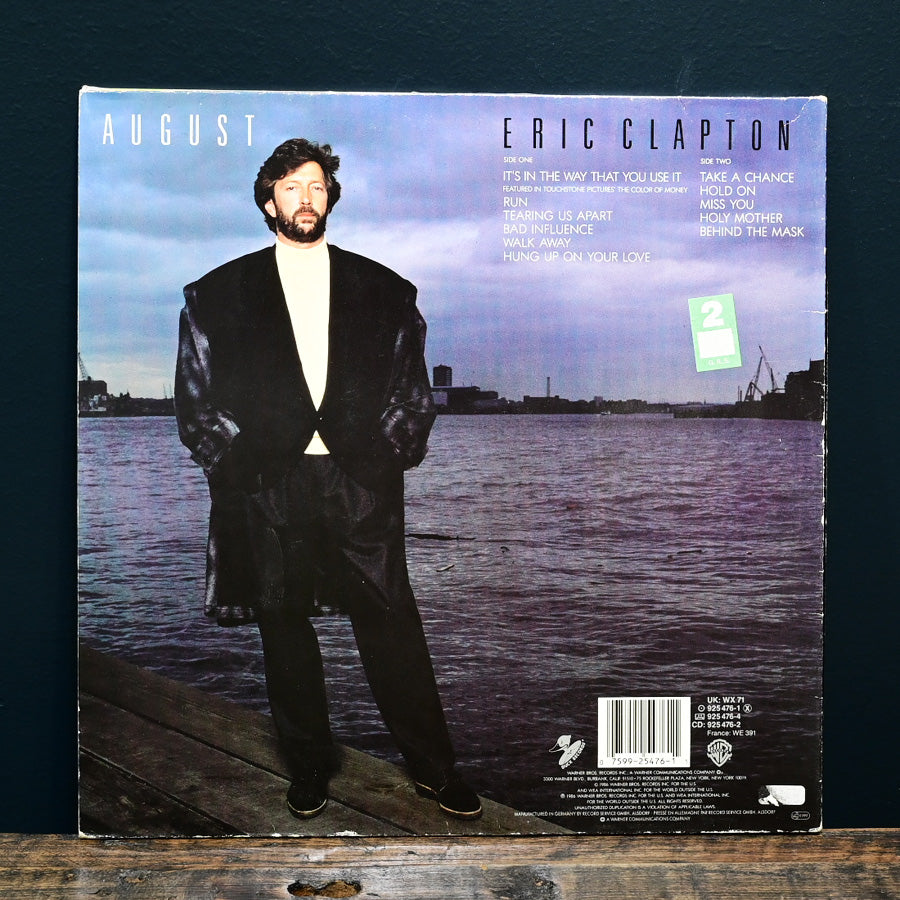 Long Play "August" de Eric Clapton edición alemana 1986