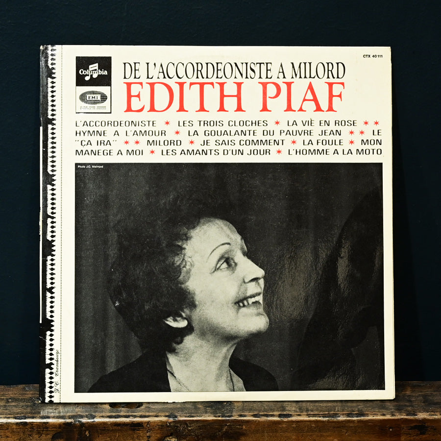 Long Play "De L'Accordeoniste a Milord" de Edith Piaf
