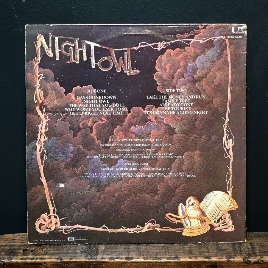 Long Play Night Owl de Gerry Rafferty edición inglesa de 1979