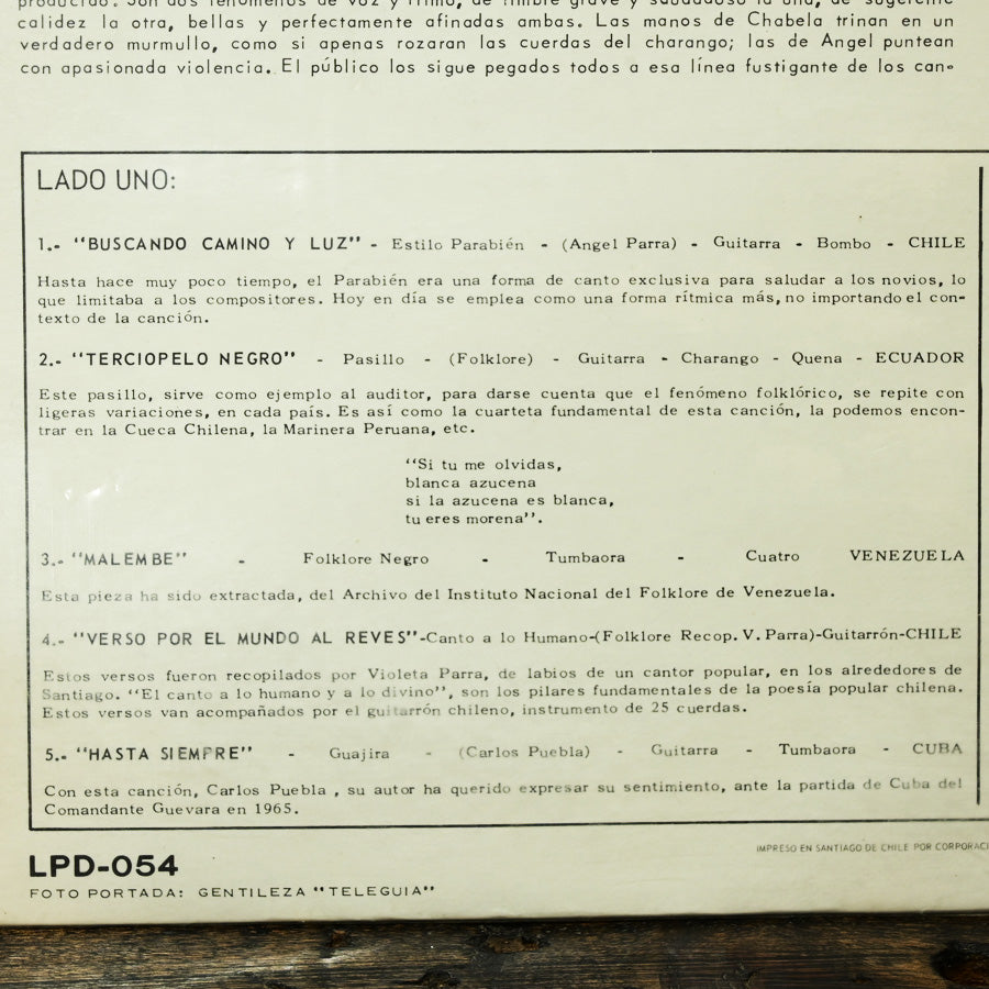 Long Play "La Peña de los Parra" Volumen 2