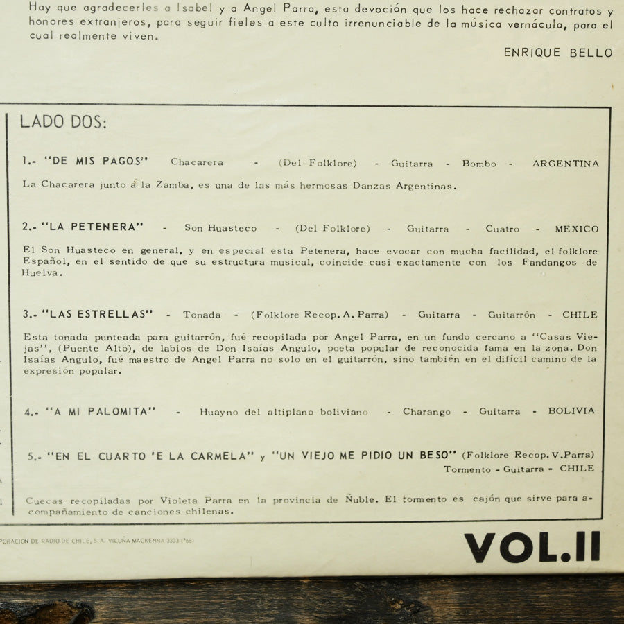 Long Play "La Peña de los Parra" Volumen 2