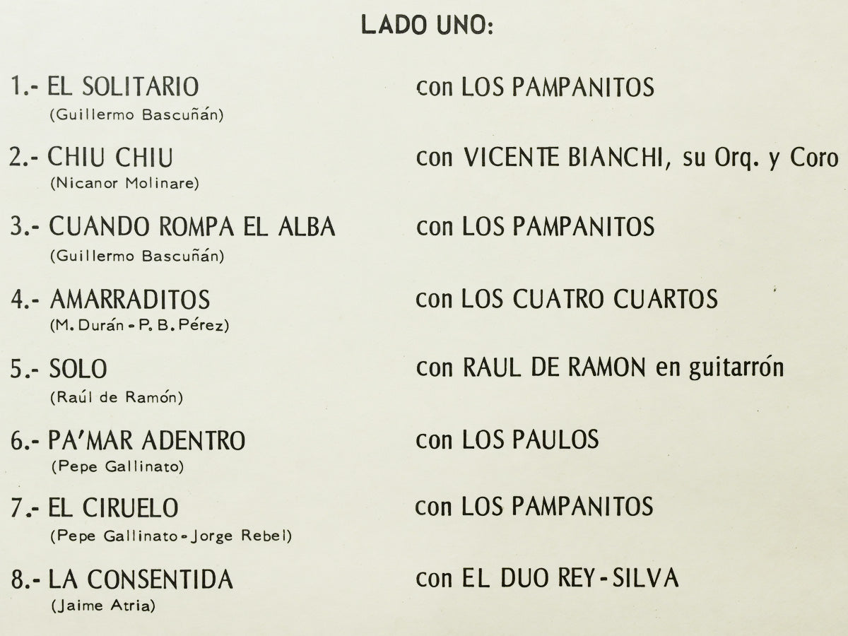 Long Play "Grandes Exitos de Pedro Messone" Chile, 1971