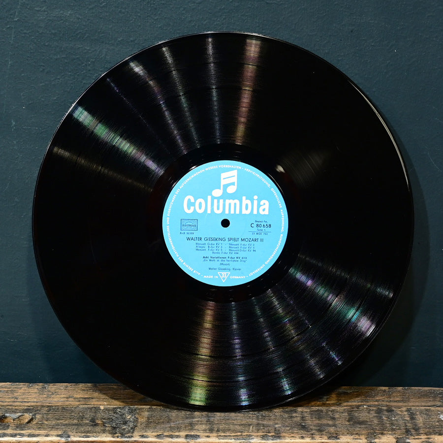 Long Play obras para piano de Mozart por Walter Gieseking