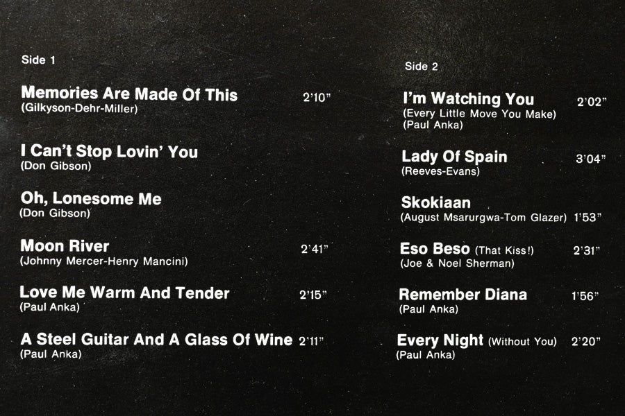 Long Play "The Best of Paul Anka" edición alemana 1971