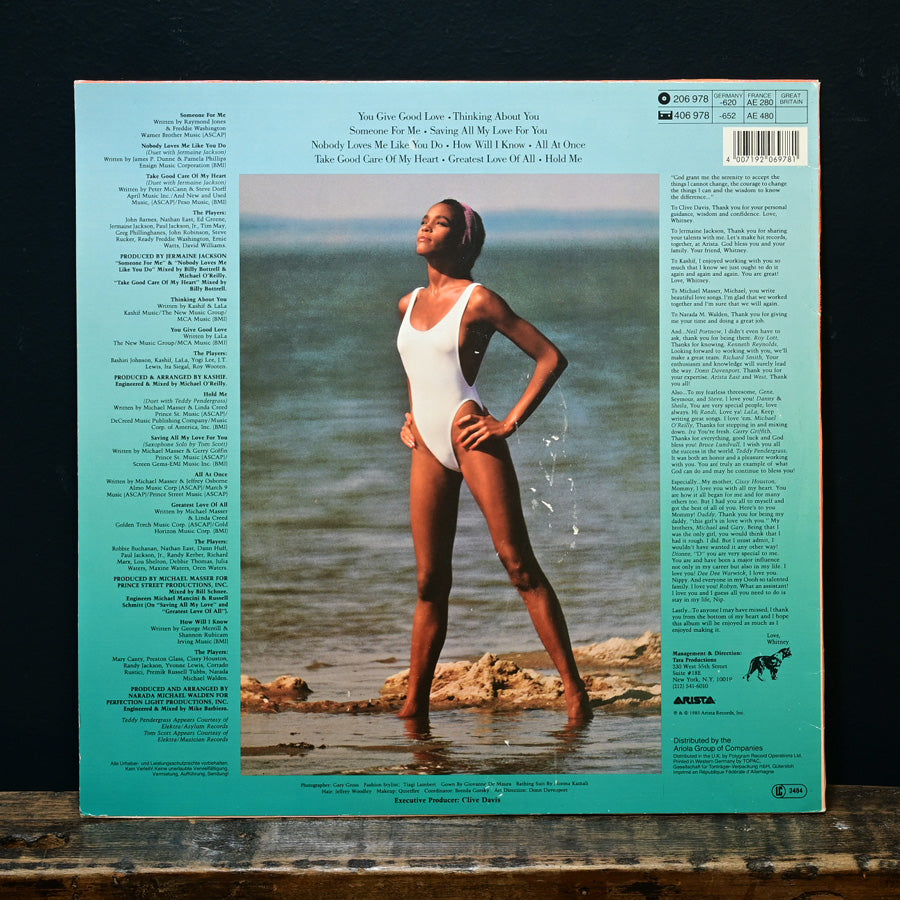 Long Play Whitney Houston edición alemana de 1985