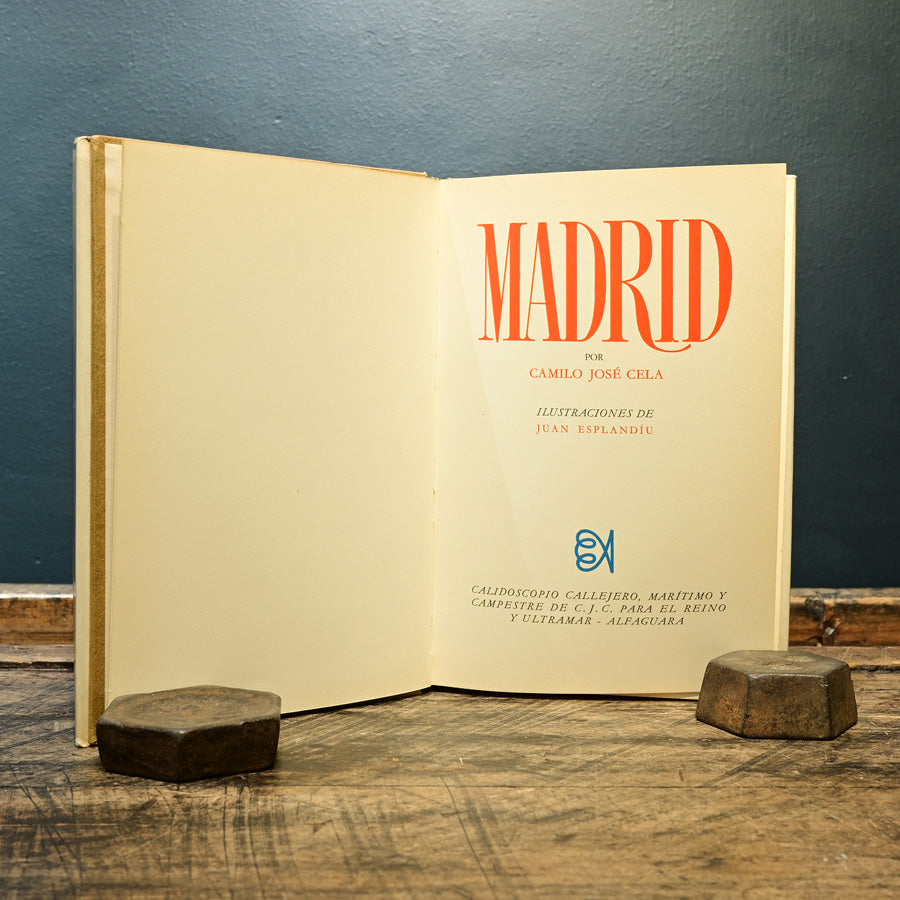 Libro "Madrid" de Camilo José Cela