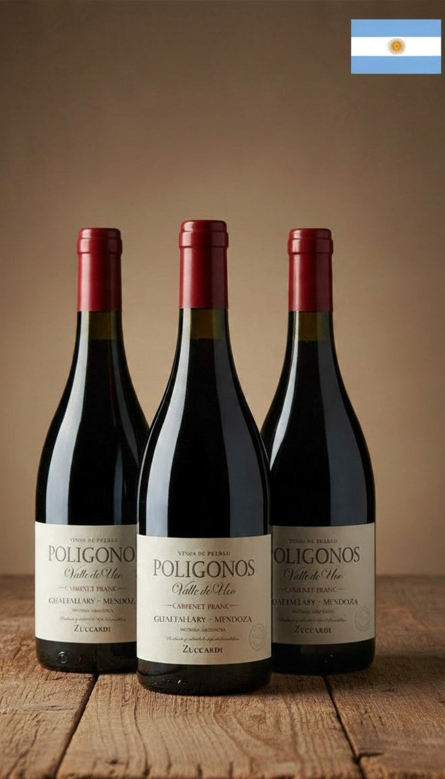 Vino Extranjero Zuccardi Poligonos Cabernet Franc 2024 D.O. Mendoza x 3 BOTELLAS