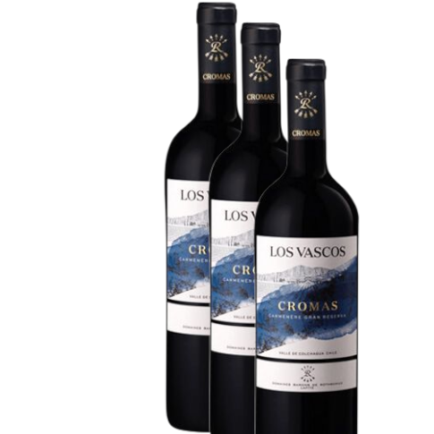 Vino Los Vascos Cromas Carmenere 2022 D.O Colchagua x 3 BOTELLAS