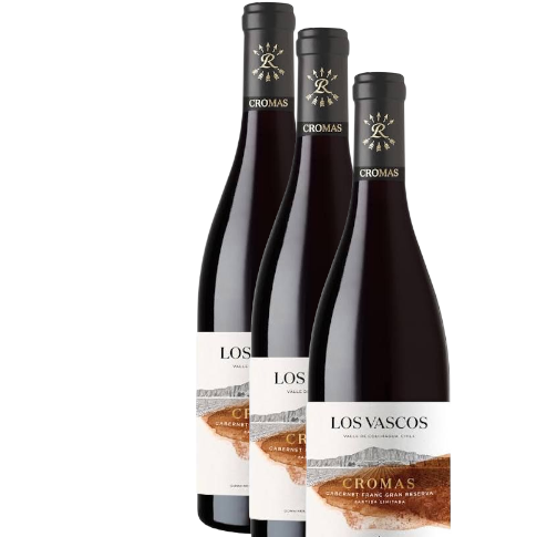 Vino Los Vascos Cromas Cabernet Franc 2021 D.O. Colchagua x 3 BOTELLAS