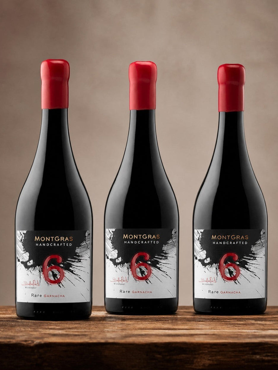 Vino MontGras Handcrafted Garnacha 2022 D.O. Colchagua x 3 BOTELLAS