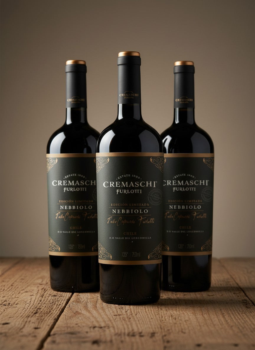 Vino Chremaschi Furlotti Nebbiolo 2019 D.O. Loncomilla x 3 BOTELLAS