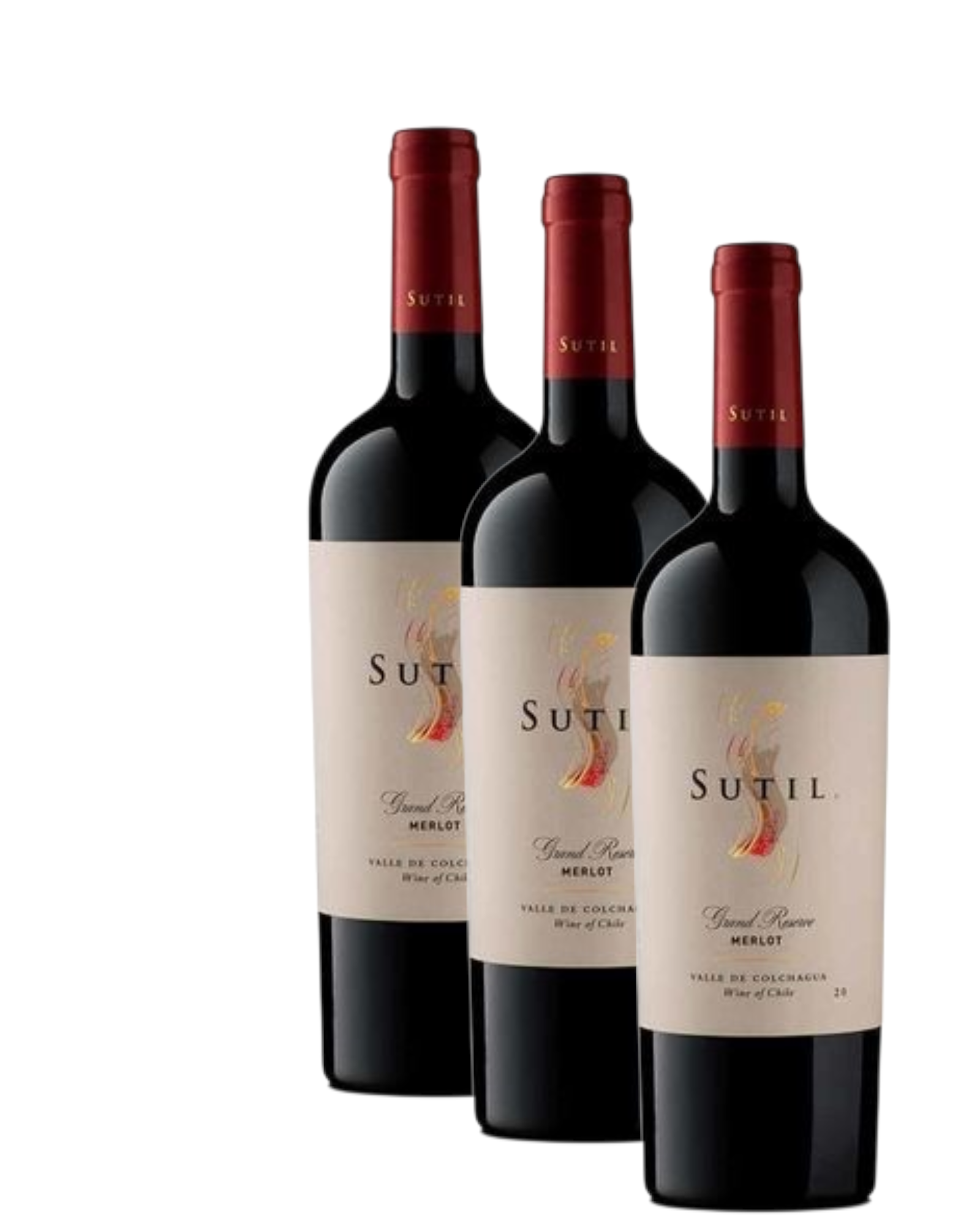 Vino Sutil Merlot Gran Reserva 2023 D.O. Colchagua x 3 BOTELLAS