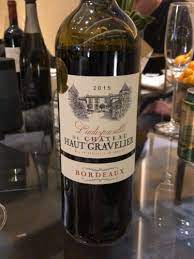 Vino Chateau Haut Gravelier ensamblaje 2022 A.O.C. Bordeaux (Francia)