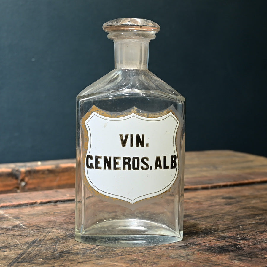 Frasco farmacéutico Vin. Generos. Alb