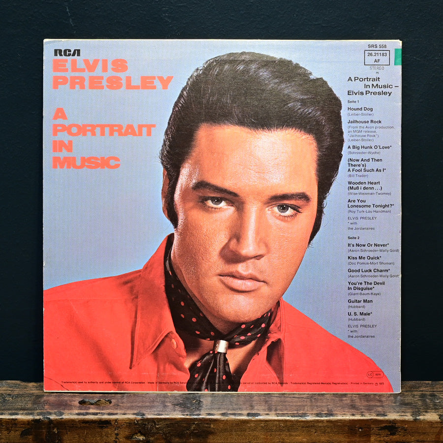 Long Play "A Portrait in Music" de Elvis Presley edición alemana de 1973