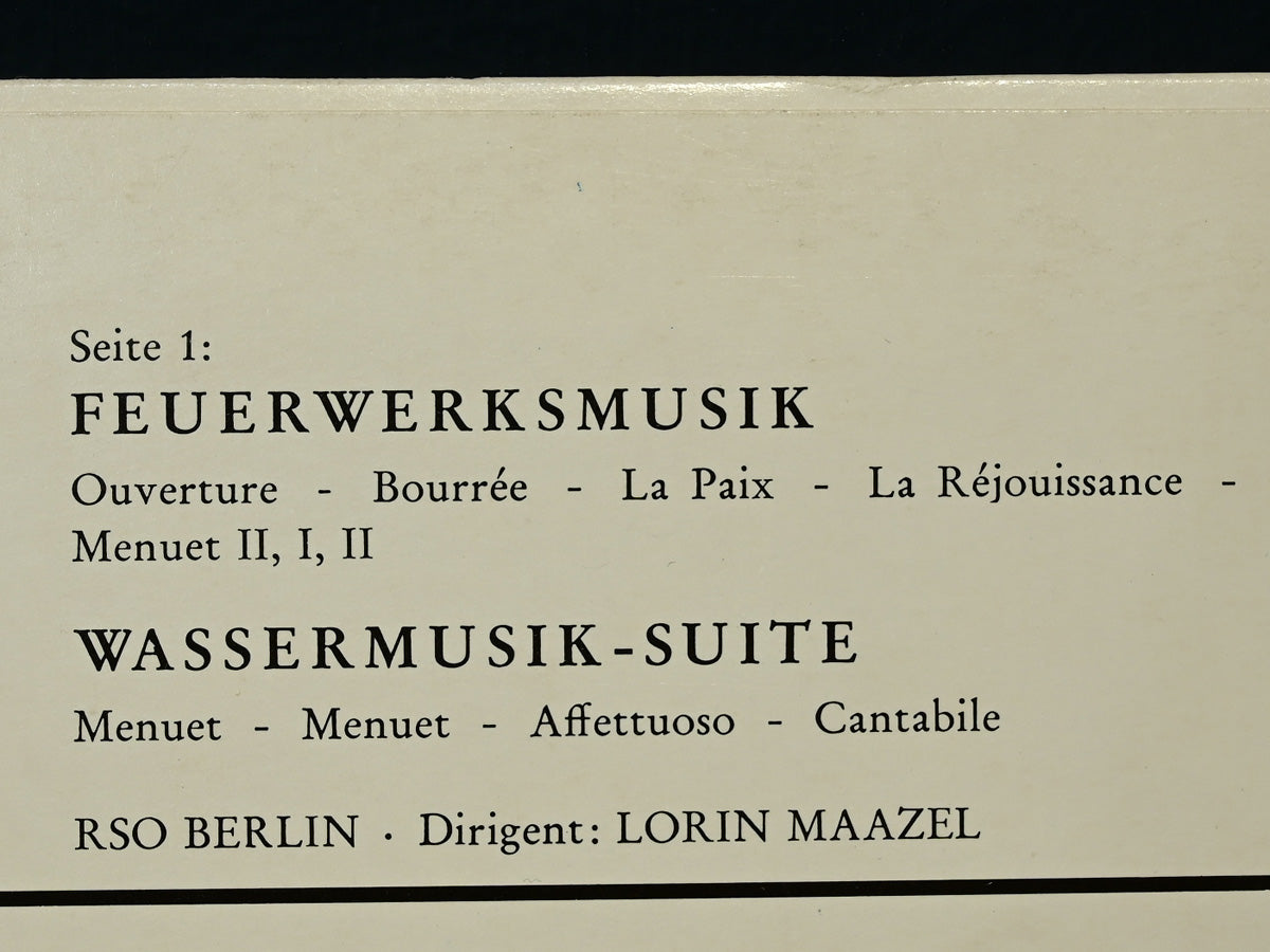 Long Play Música del Agua y Suite Fuegos de Artificio de G.F. Haendel