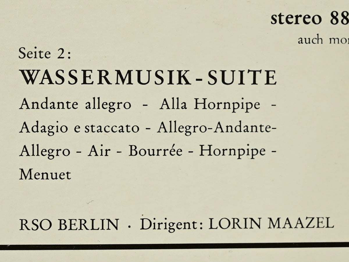Long Play Música del Agua y Suite Fuegos de Artificio de G.F. Haendel