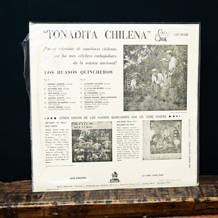 Long Play "Tonadita Chilena" por Los Huasos Quincheros 1964
