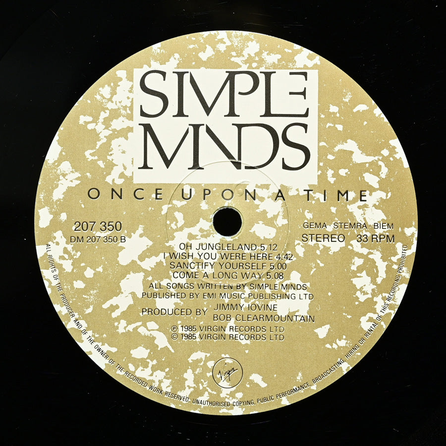 Long Play "Once Upon a Time" de Simple Minds edición alemana de 1985