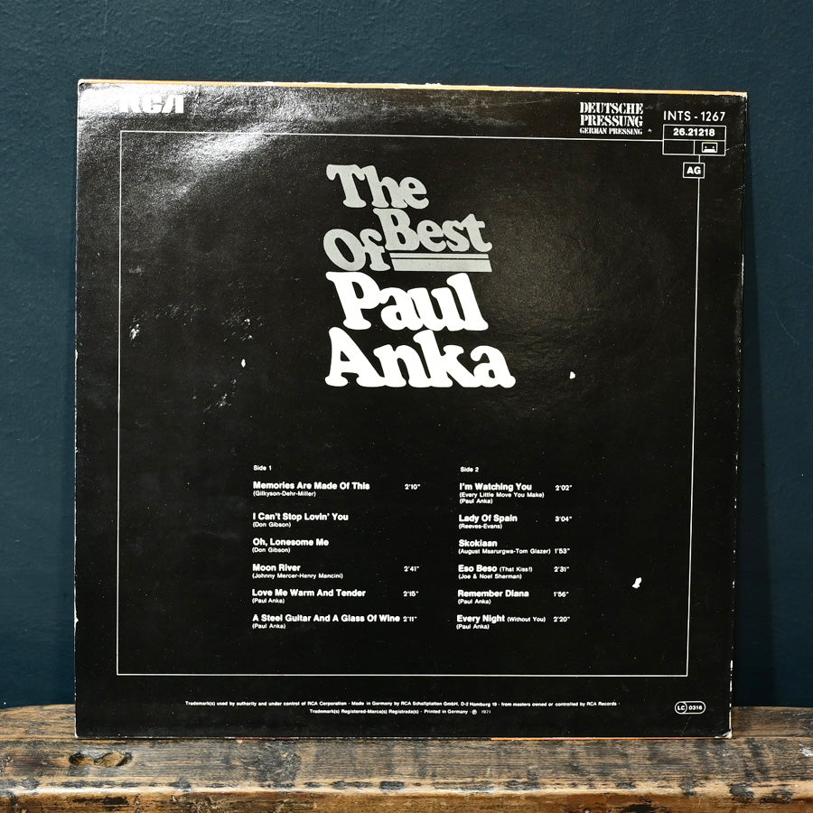 Long Play "The Best of Paul Anka" edición alemana 1971