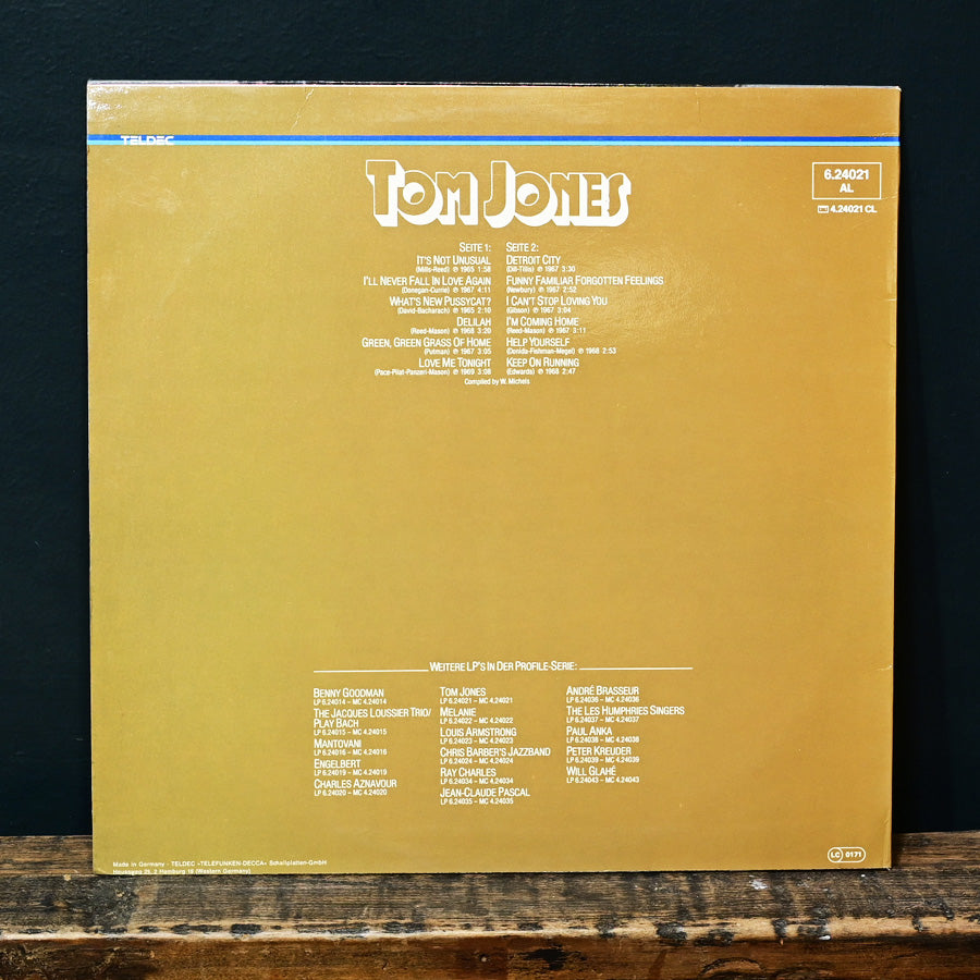 Long Play Tom Jones compilación alemana 1979