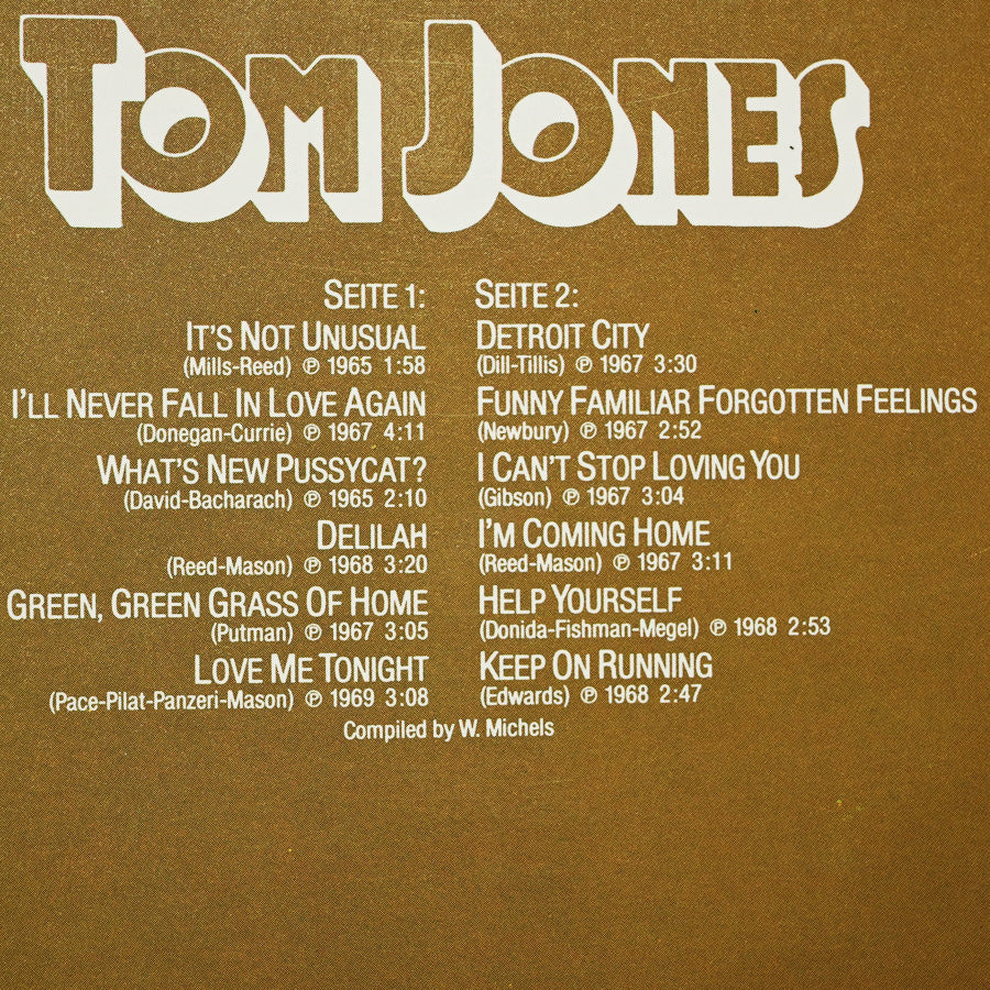 Long Play Tom Jones compilación alemana 1979