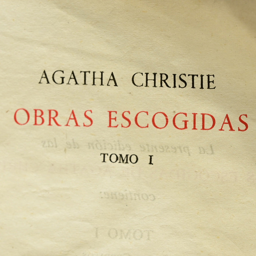 Libro Obras Escogidas de Agatha Christie Tomo 1