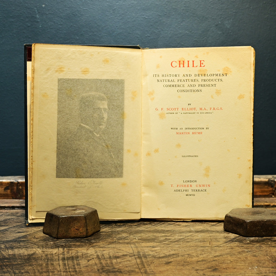 Libro "Chile" por G.F. Scott Elliot de 1907