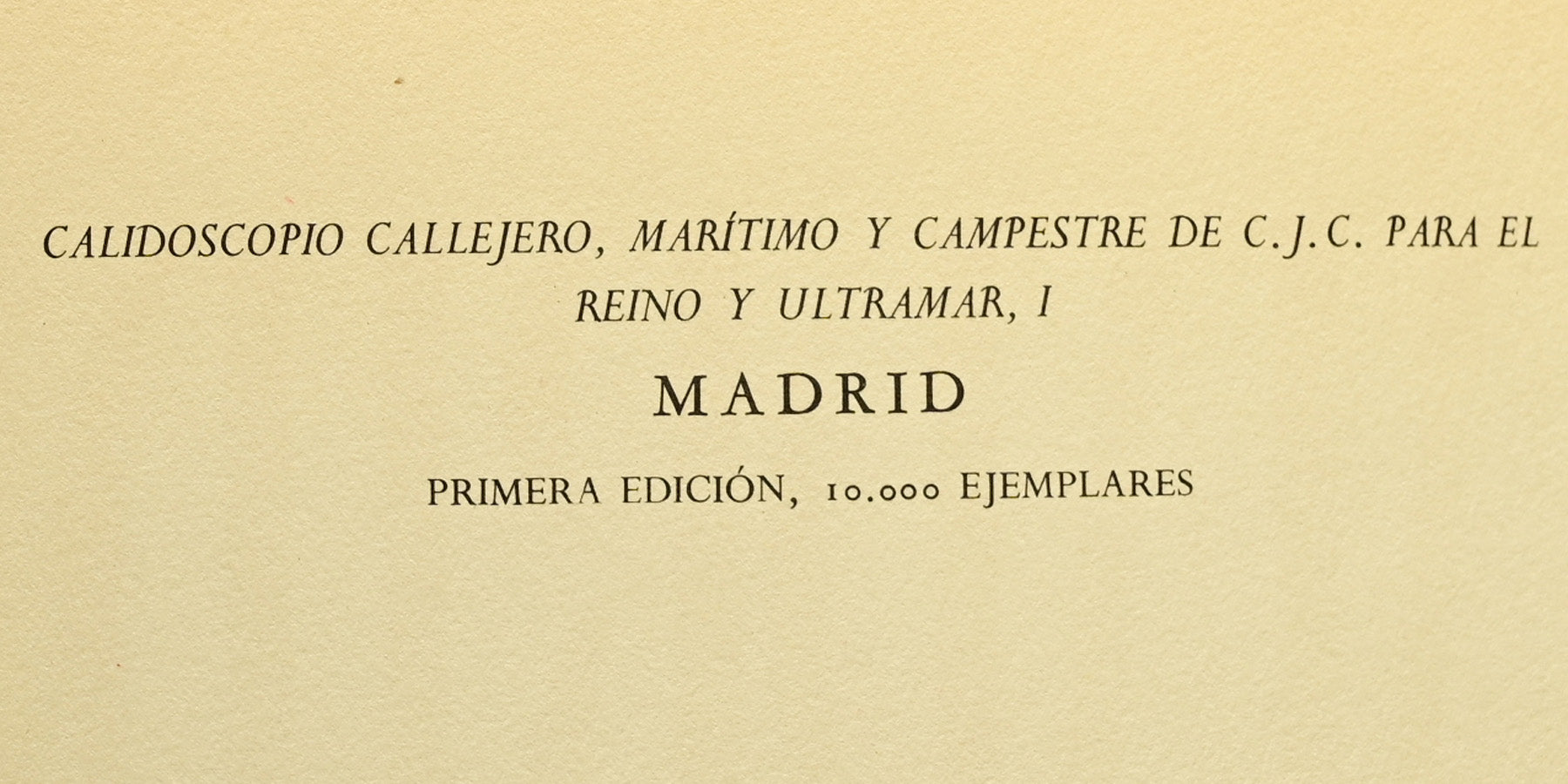 Libro "Madrid" de Camilo José Cela