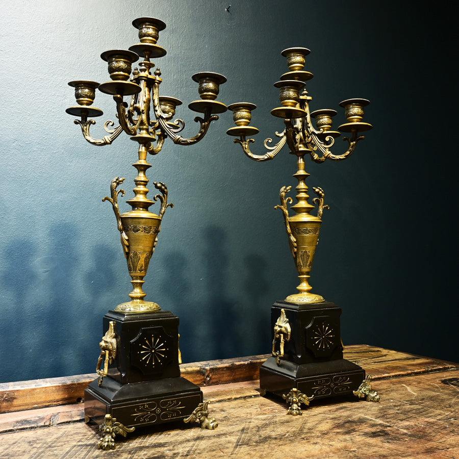 Par de candelabros estilo Napolón III