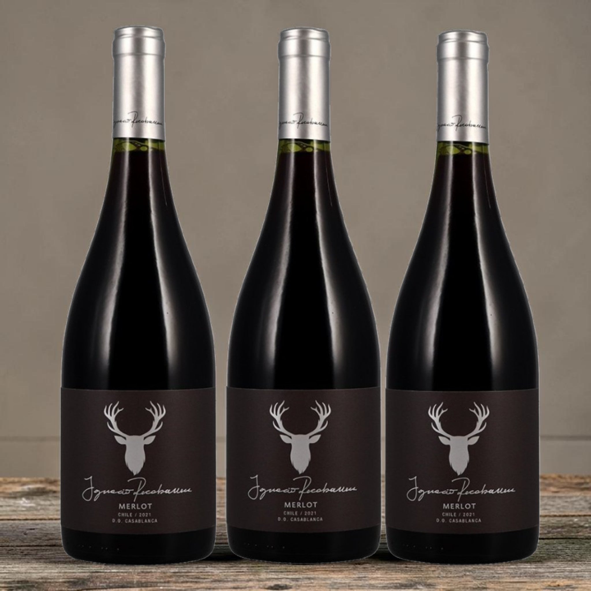 Vino Ignacion Recabarren Merlot 2024 D.O. Casablanca x 3 BOTELLAS
