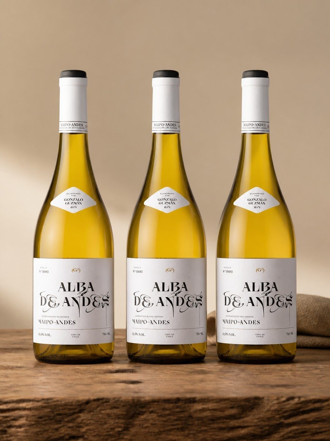 Vino Gonzalo Guzman Alba de los Andes Albariño 2024 D.O. Maipo Andes x 3 BOTELLAS