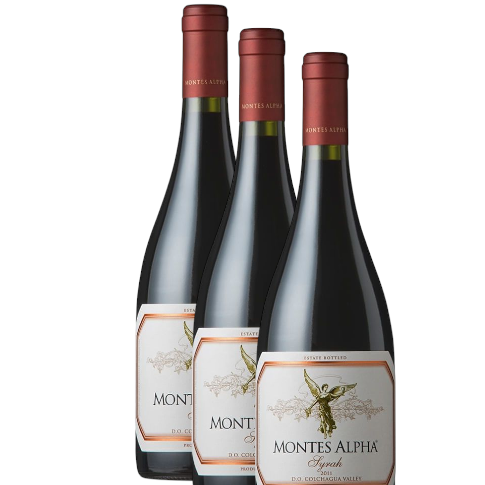 Vino Syrah Montes Alpha 2021 D.O. Colchagua x 3 BOTELLAS