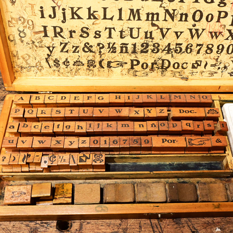 Set de impresión de letras