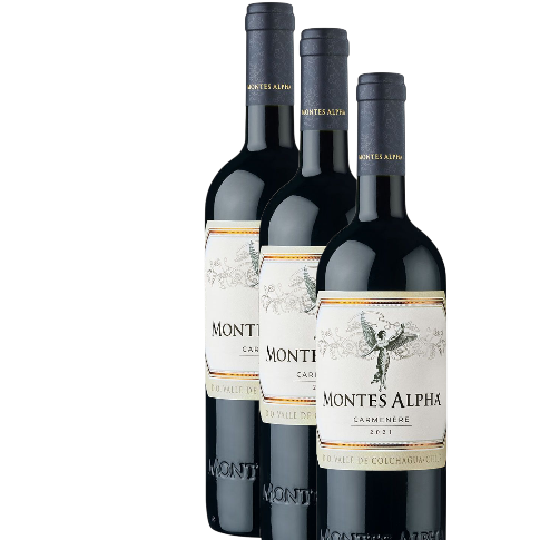 Vino Montes Alpha Carmenere 2021 D.O.Colchagua x 3 BOTELLAS