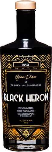 Pisco Black Heron - estilo ahumado- 43,5° D.O. Montepatria