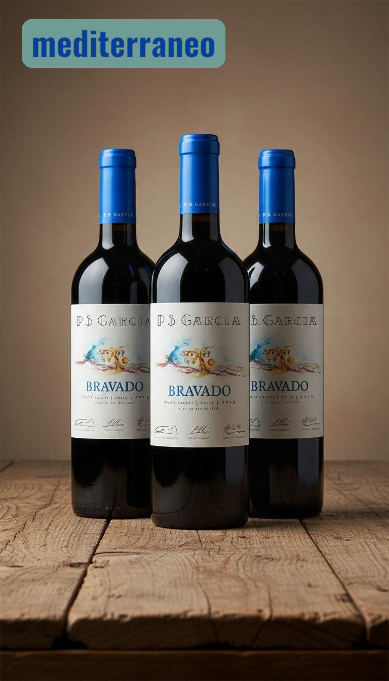 Vino Ensamblaje Mediterráneo P.SGarcía Bravado 2019 D.O. Itata x 3 BOTELLAS