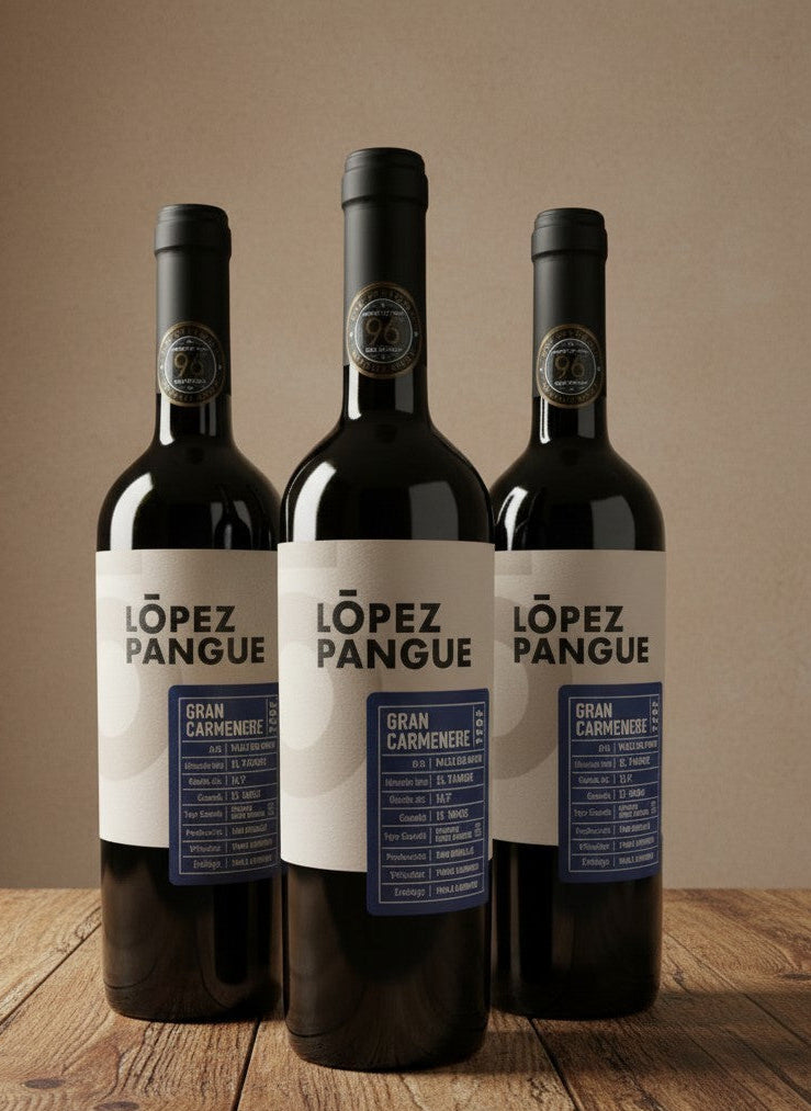 Vino Lopez Pangue Carmenere 2024 D.0.Maipo x 3 BOTELLAS
