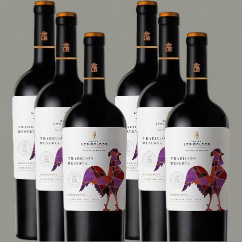 Vino Chateau Los Boldos Mezcla Tinta 2023 D.O. Cachapoal x 6 BOTELLAS