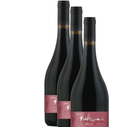 Vino Polkura Malbec  2021 D.O. Marchigüe X 3 BOTELLAS
