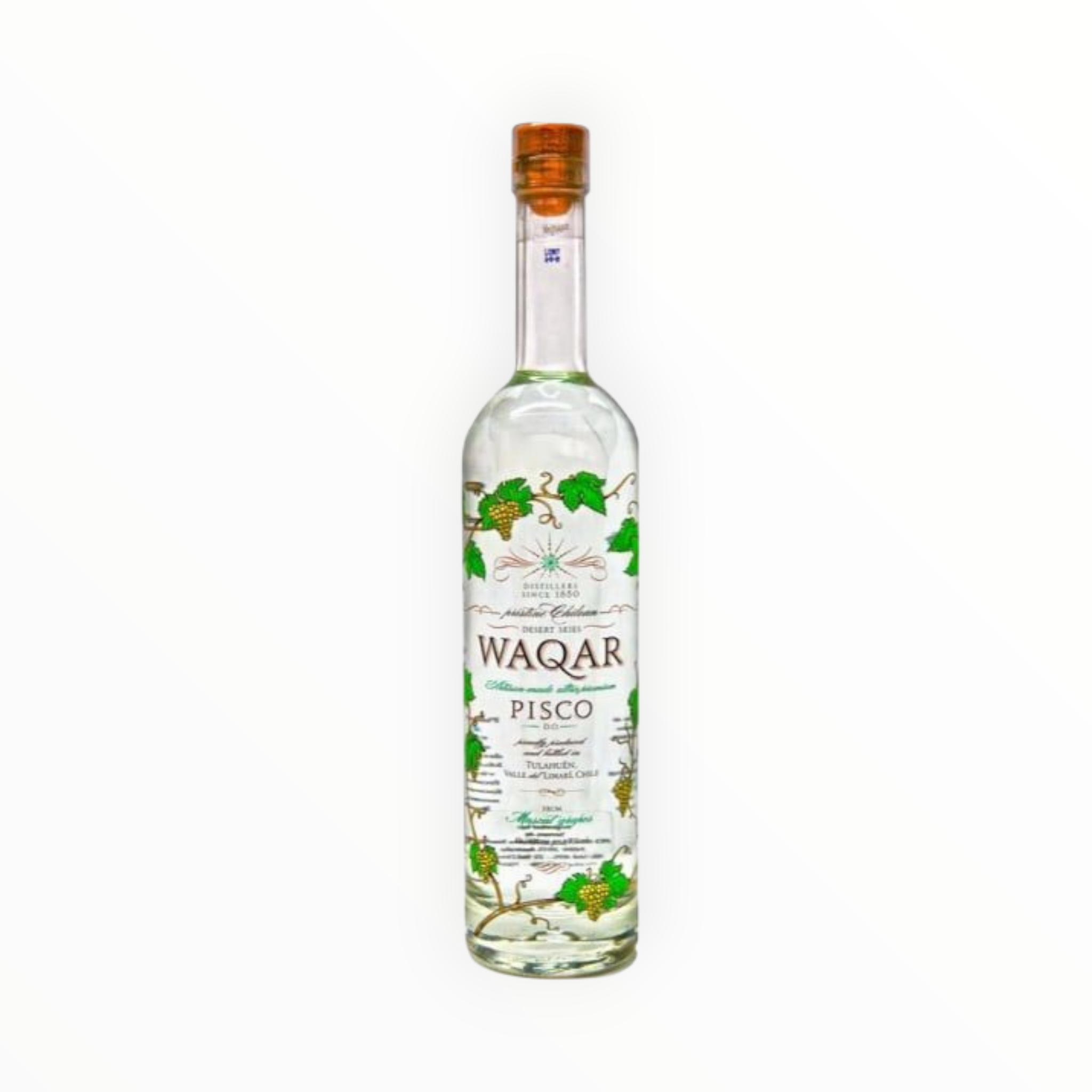Pisco Waqar  , Premium Artesanal D.O. Limari